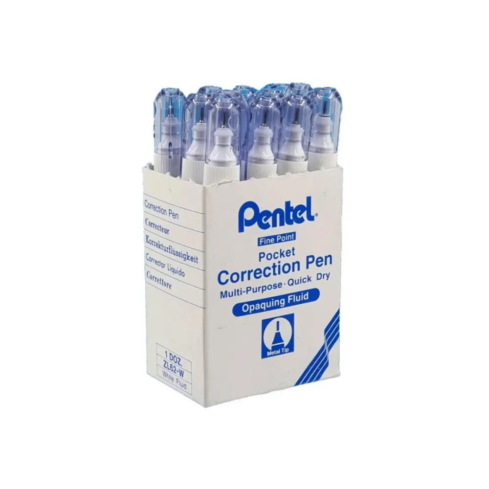 [4902506049421] Correction Pen 7ml ZL62-W 12`s- Pentel