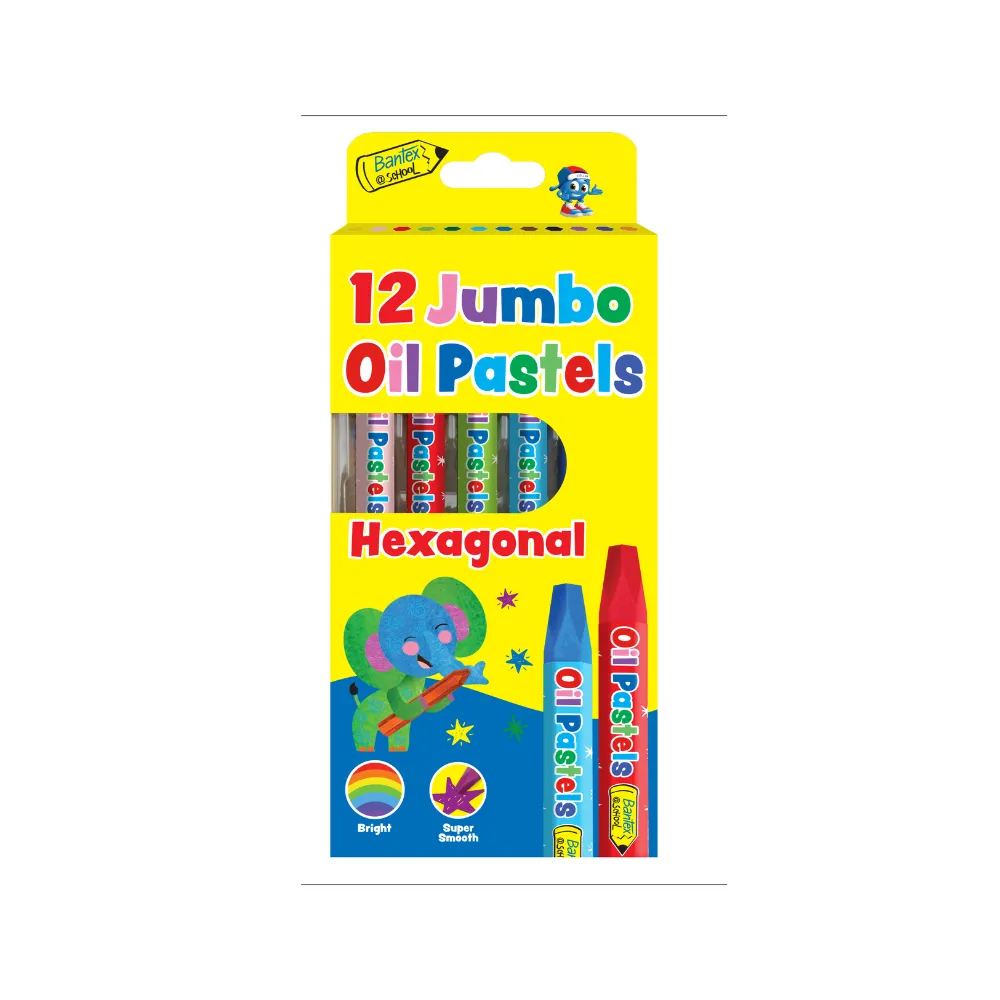 [6001830010874] Oil Pastel Hexagon 12`s - Bantex