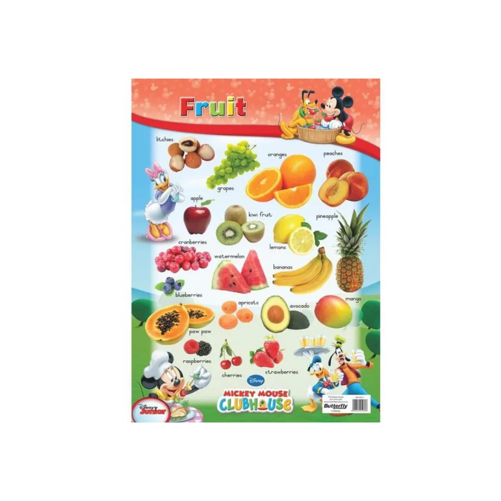 [6002242074768] Wall Chart Fruit Disney - Butterfly