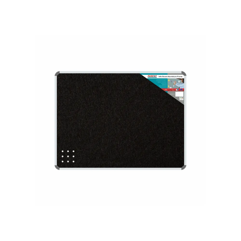 [6002305008969] Info Board Aluminium Frame 600 x 450mm Black - Parrot