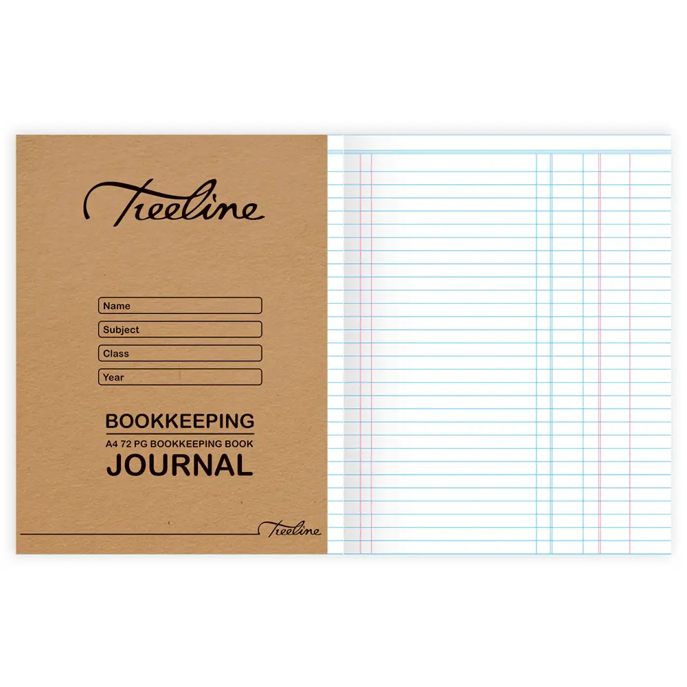 [6007652001151] Book A4 72p Bookkeeping Journal - Treeline