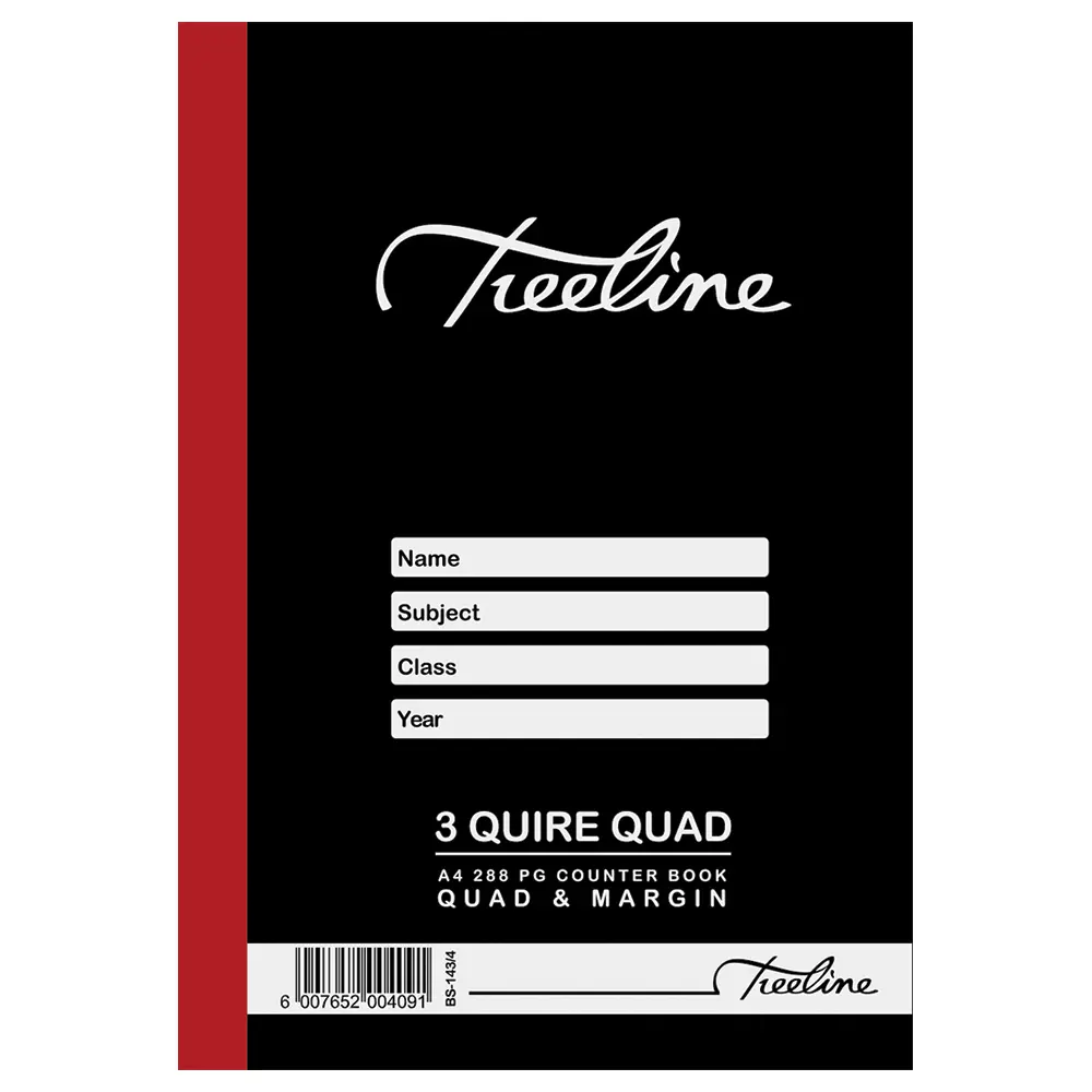 Book A4 288p QM 3 Quire - Treeline