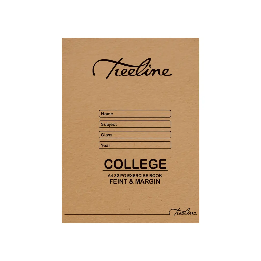 [6007652013222] Book A4 32p Feint Margin - Treeline