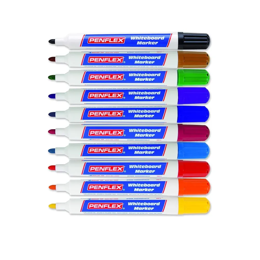 [6009701974287] Marker Whiteboard WB15 Red 10`s - Penflex