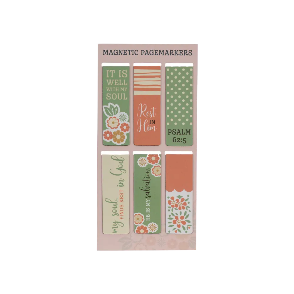 [6006937156791] It Is Well With My Soul Magnetic Bookmarks Set Of 6